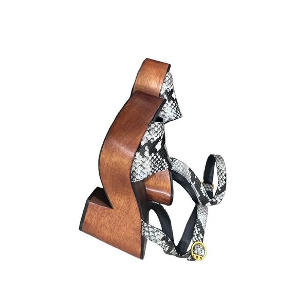 Tory Burch Camilla Leather Wooden Animal Print Platform Sandals NWOT Sz 6.5 M - Picture 4 of 7